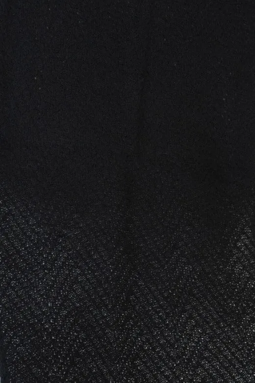 Large Black Knit Lace Alpaca Scarf sold by Stable of Ireland product image thumbnail 5