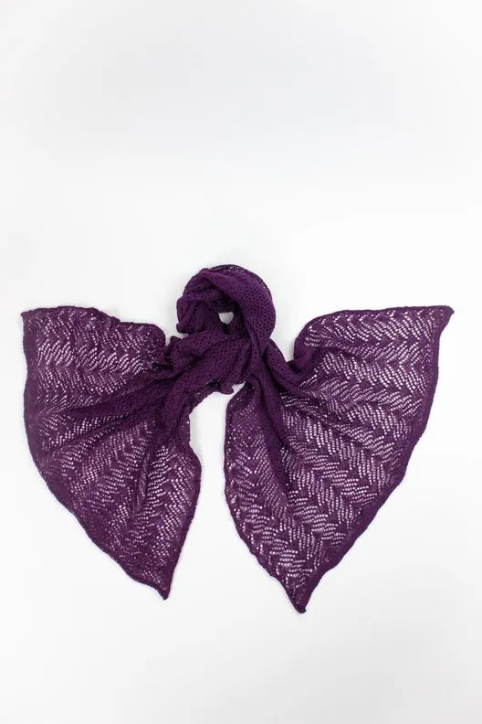 Mulberry Knit Lace Alpaca Scarf sold by Stable of Ireland product image thumbnail 3