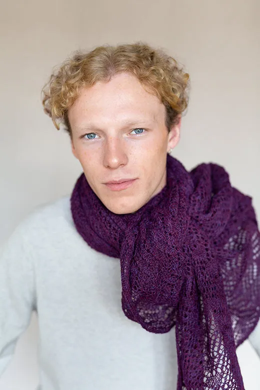 Mulberry Knit Lace Alpaca Scarf sold by Stable of Ireland product image thumbnail 2