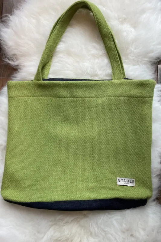 Pea Green Tweed Carry All Bag sold by Stable of Ireland
