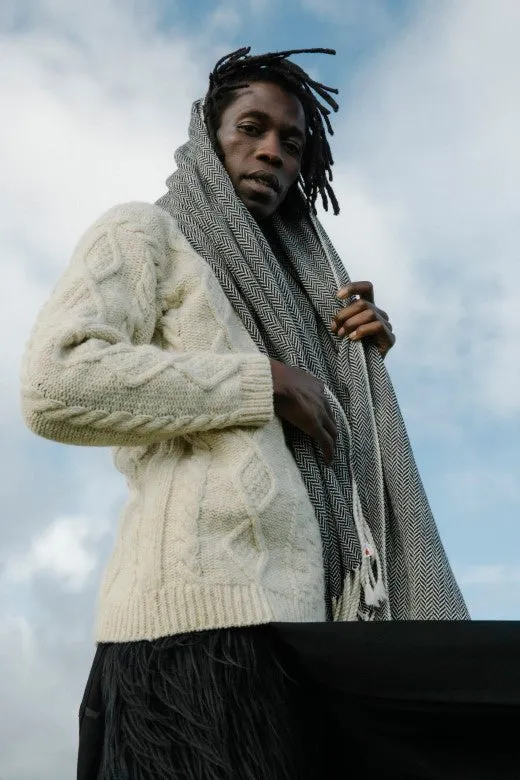 Handwoven Herringbone Scarf sold by Stable of Ireland product image thumbnail 2