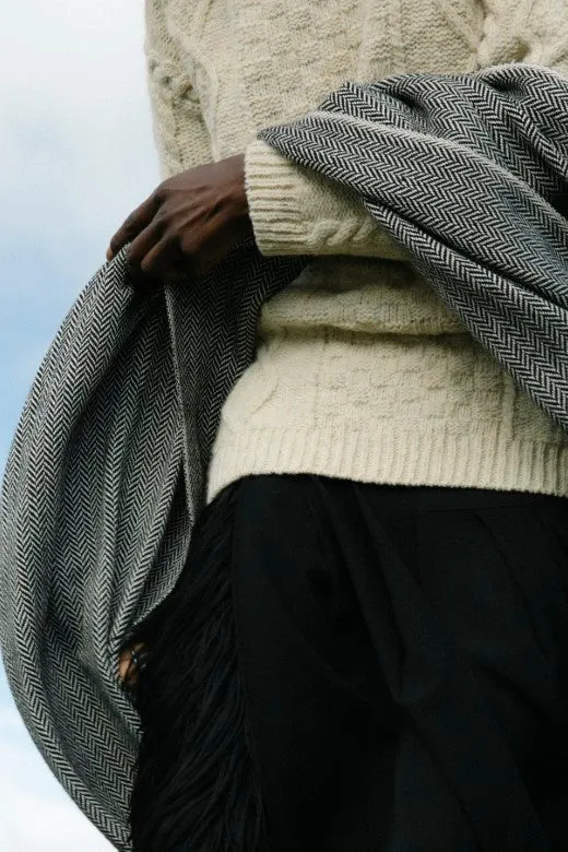 Handwoven Herringbone Scarf sold by Stable of Ireland product image thumbnail 5