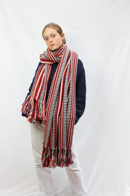 Red & Blue Long Island Crios Large Scarf sold by Stable of Ireland