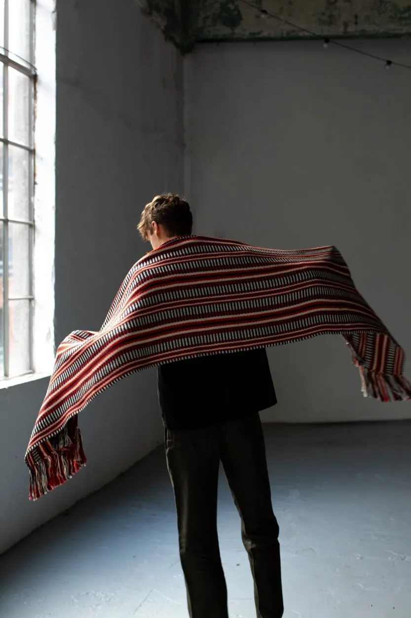 Red & Blue Long Island Crios Large Scarf sold by Stable of Ireland product image thumbnail 2