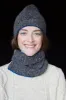 Charcoal Grey with Klein Blue Trim Merino Beanie sold by Stable of Ireland