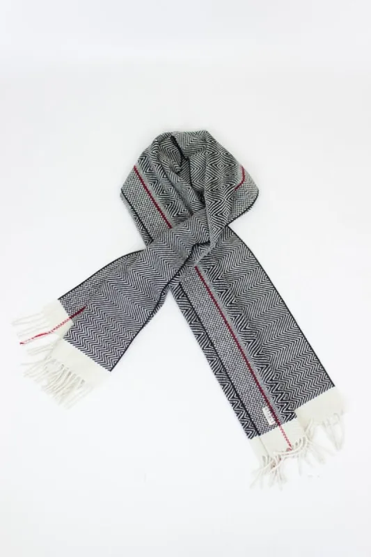Handwoven Merino Wool Zebra Scarf sold by Stable of Ireland