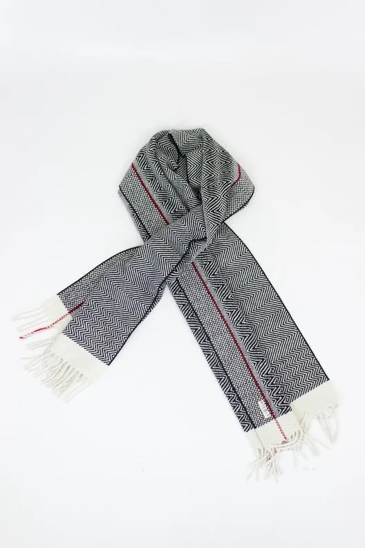 Handwoven Merino Wool Zebra Scarf sold by Stable of Ireland