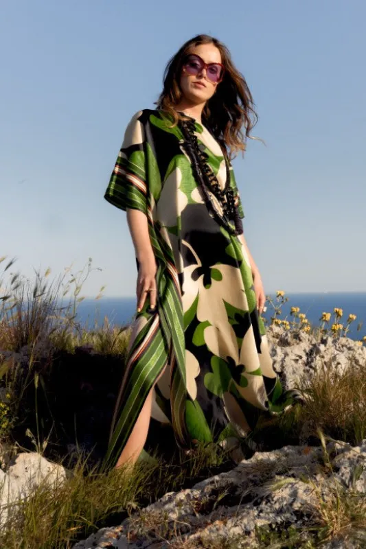 Abstract Shamrock Silk Dress sold by Stable of Ireland