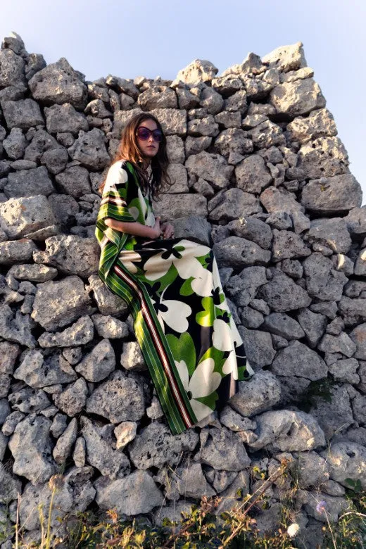 Abstract Shamrock Silk Dress sold by Stable of Ireland product image thumbnail 5
