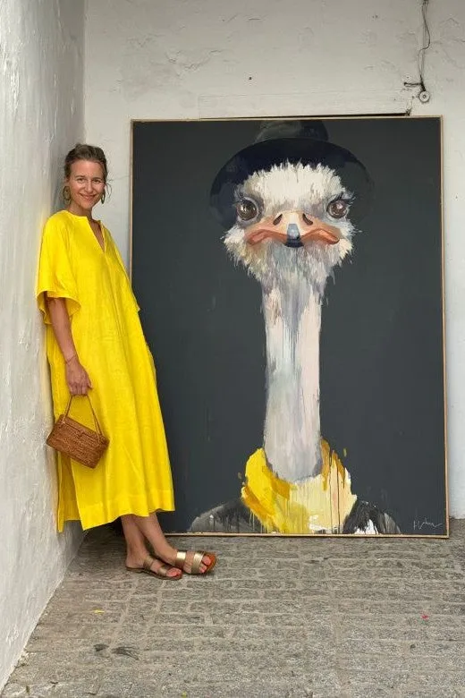 Irish Linen Kaftan Dress sold by Stable of Ireland