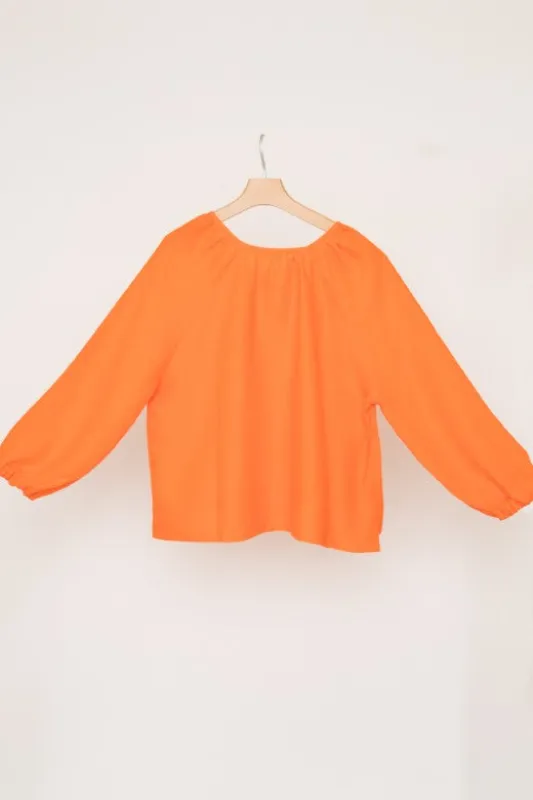 Irish Linen Top in Orange sold by Stable of Ireland