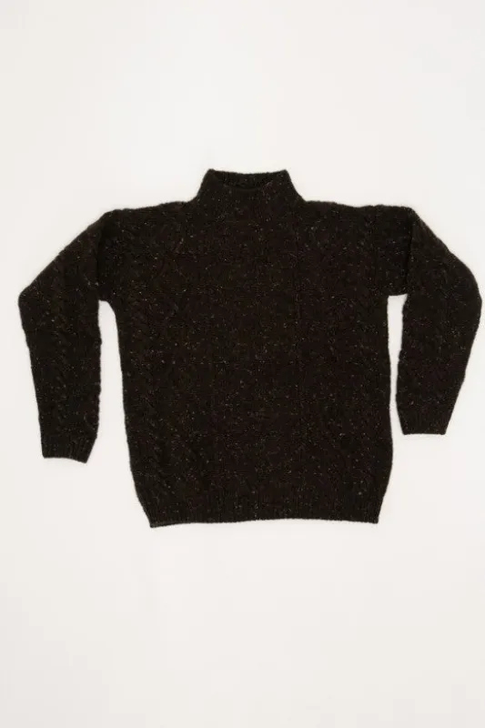 Turf Brown Donegal Aran Jumper sold by Stable of Ireland