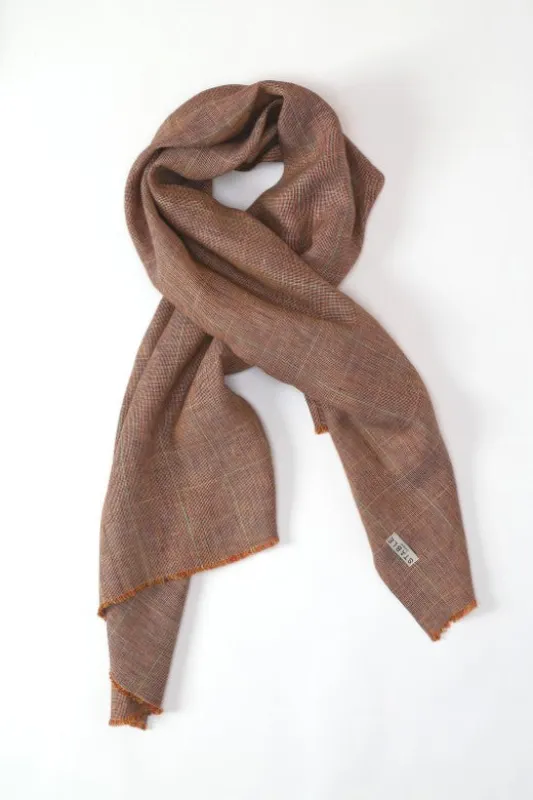 The STABLE Irish Linen Scarf - Cinnamon Brown sold by Stable of Ireland