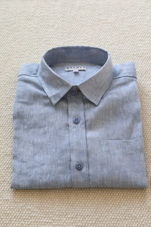 Blue Irish Linen Shirt sold by Stable of Ireland