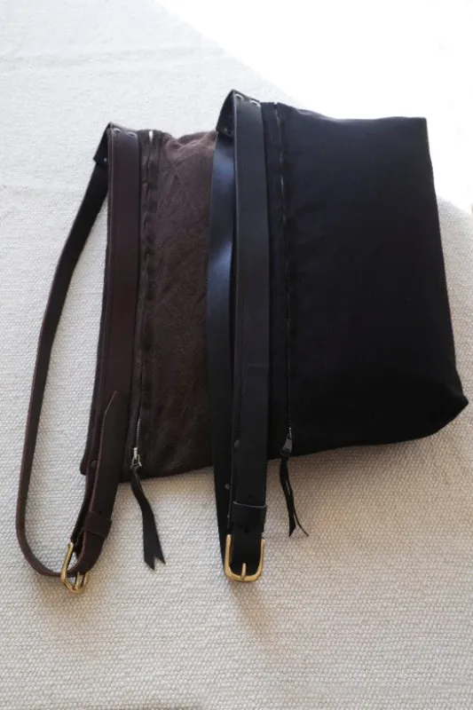 Canvas and Leather Cross Body Bag made by Stable of Ireland