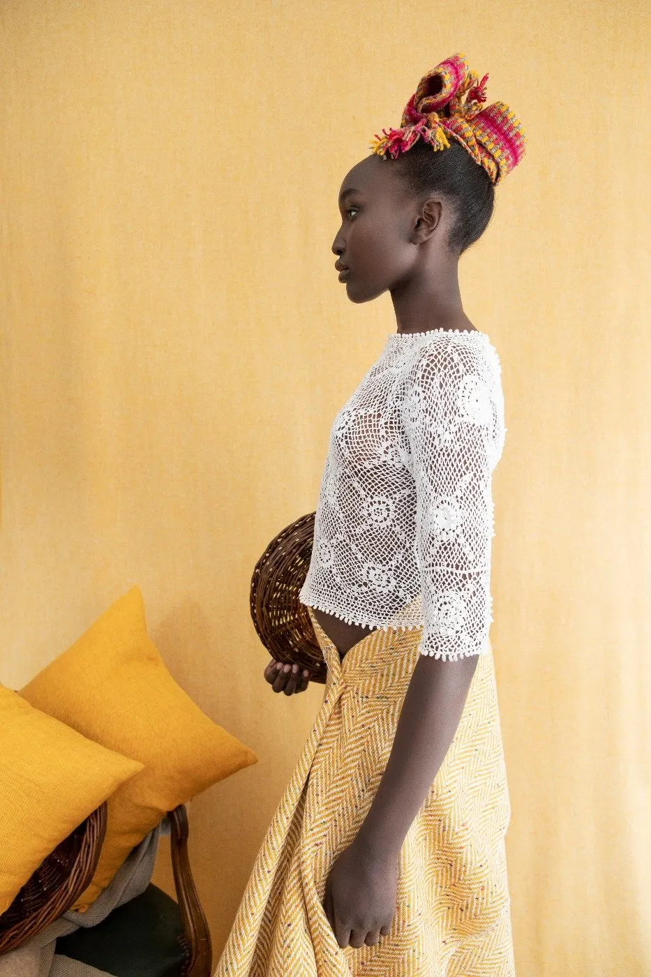 White Irish Crochet Lace Top sold by Stable of Ireland