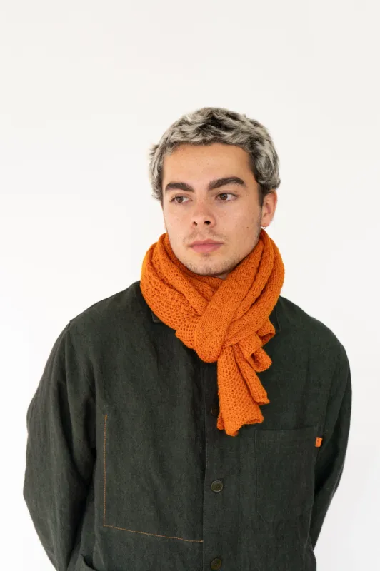 Orange Small Merino Wool Scarf sold by Stable of Ireland