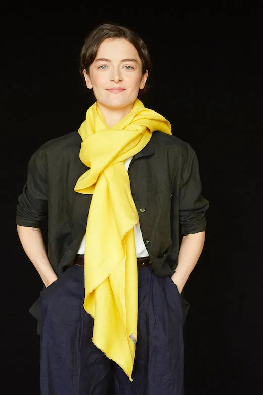 The STABLE Irish Linen Scarf - Sun Yellow sold by Stable of Ireland product image thumbnail 2