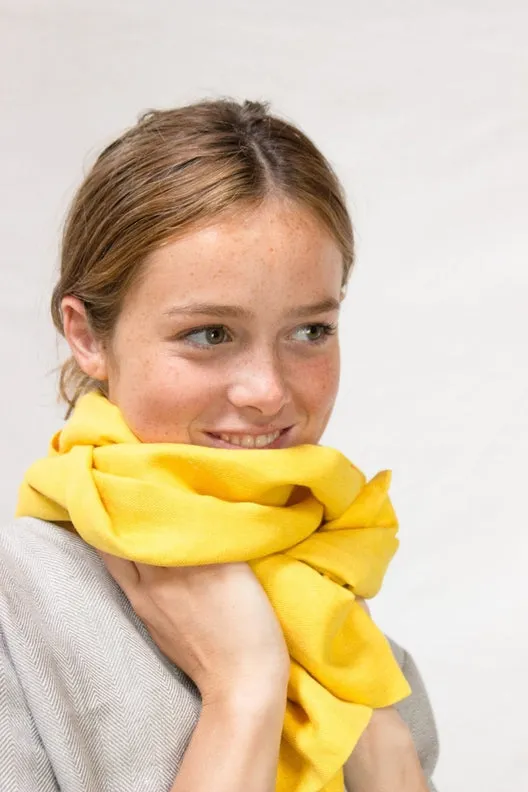The STABLE Irish Linen Scarf - Sun Yellow sold by Stable of Ireland product image thumbnail 4