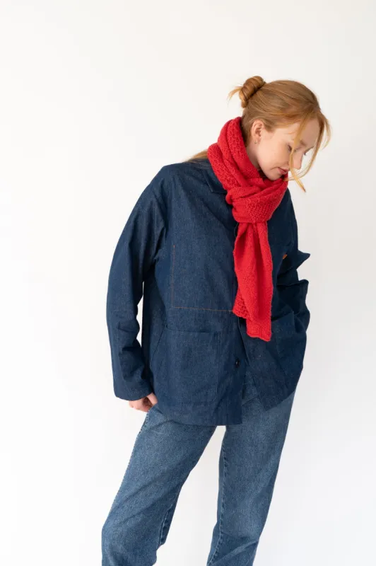 Red Small Merino Wool Scarf sold by Stable of Ireland