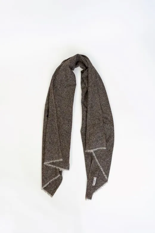 Turf Snowstorm Irish Tweed Scarf sold by Stable of Ireland product image thumbnail 4