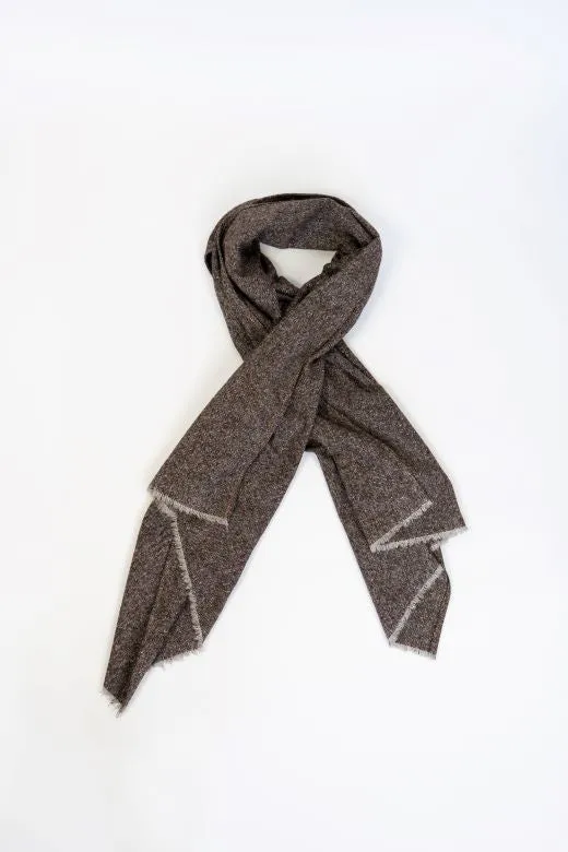 Turf Snowstorm Irish Tweed Scarf sold by Stable of Ireland product image thumbnail 3