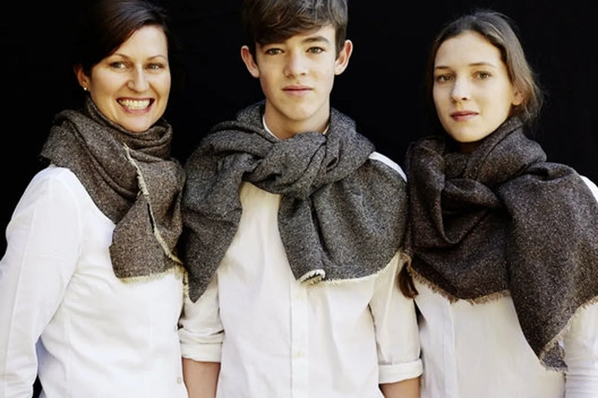 Turf Snowstorm Irish Tweed Scarf sold by Stable of Ireland product image thumbnail 2