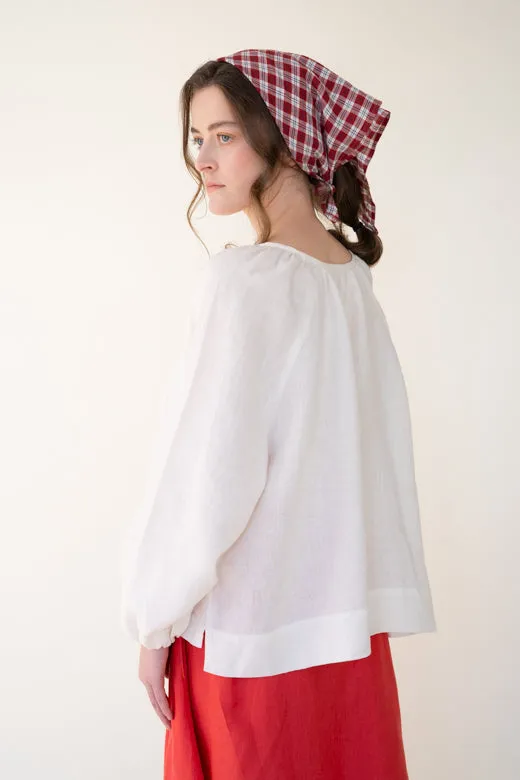 Irish Linen Top in White sold by Stable of Ireland product image thumbnail 2