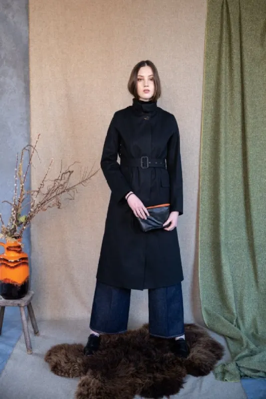 Ink Black Mack Trench Coat sold by Stable of Ireland