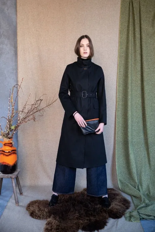 Ink Black Mack Trench Coat sold by Stable of Ireland