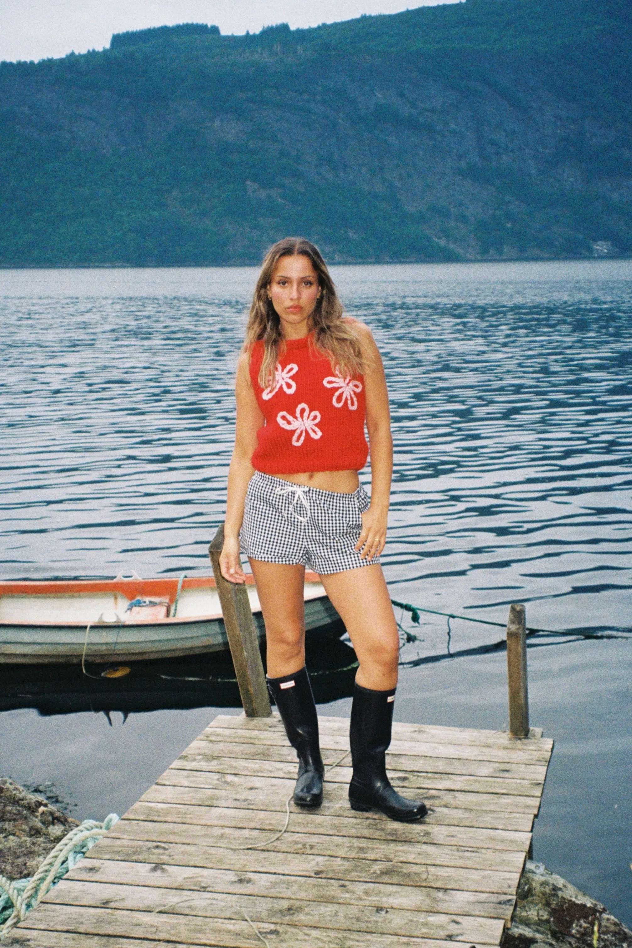 Red Floral Sweater Vest sold by Hope Macaulay product image thumbnail 4