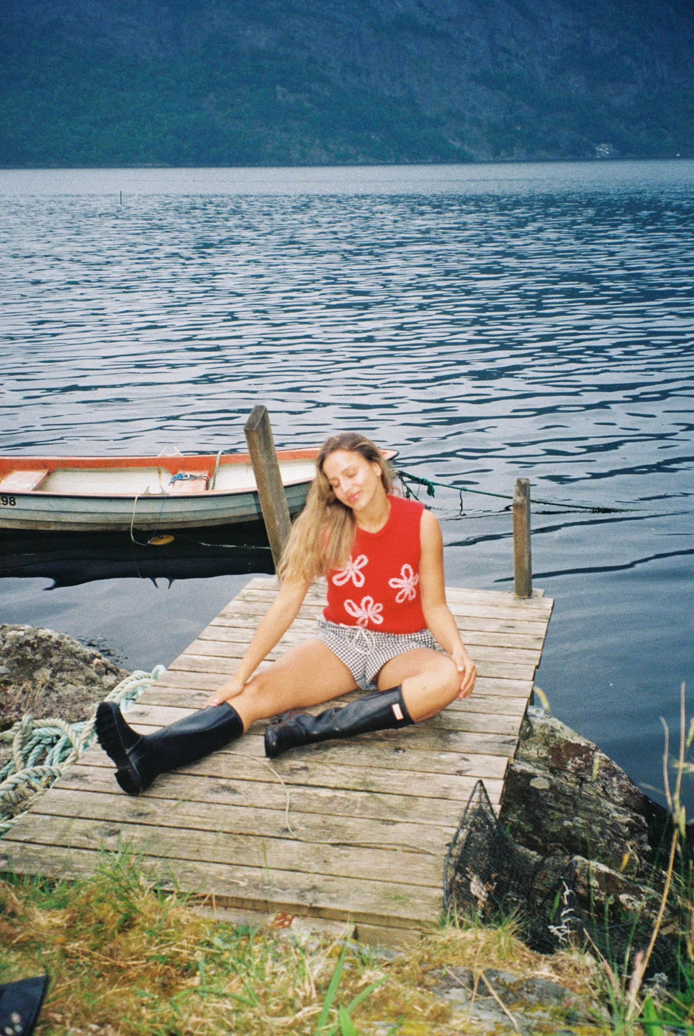 Red Floral Sweater Vest sold by Hope Macaulay product image thumbnail 5