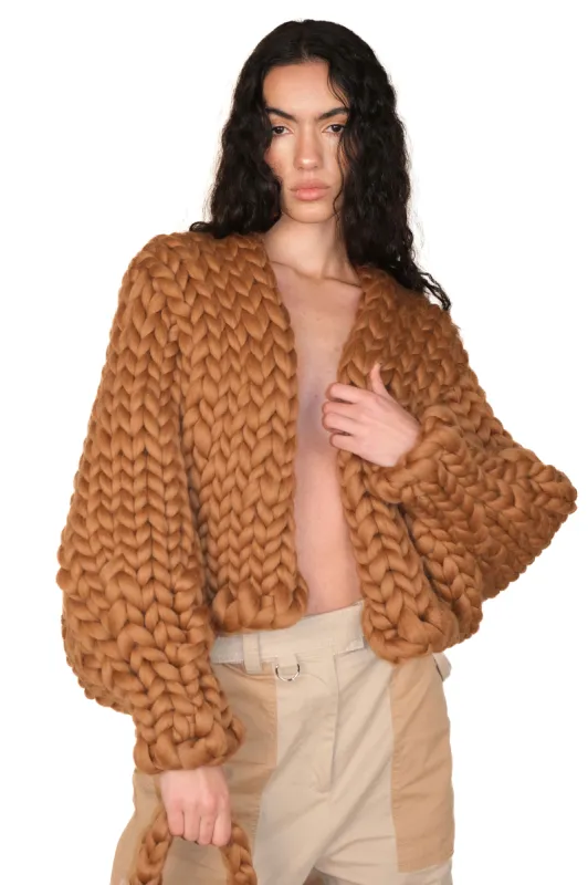 Chocolate Colossal Knit Cardigan made by Hope Macaulay