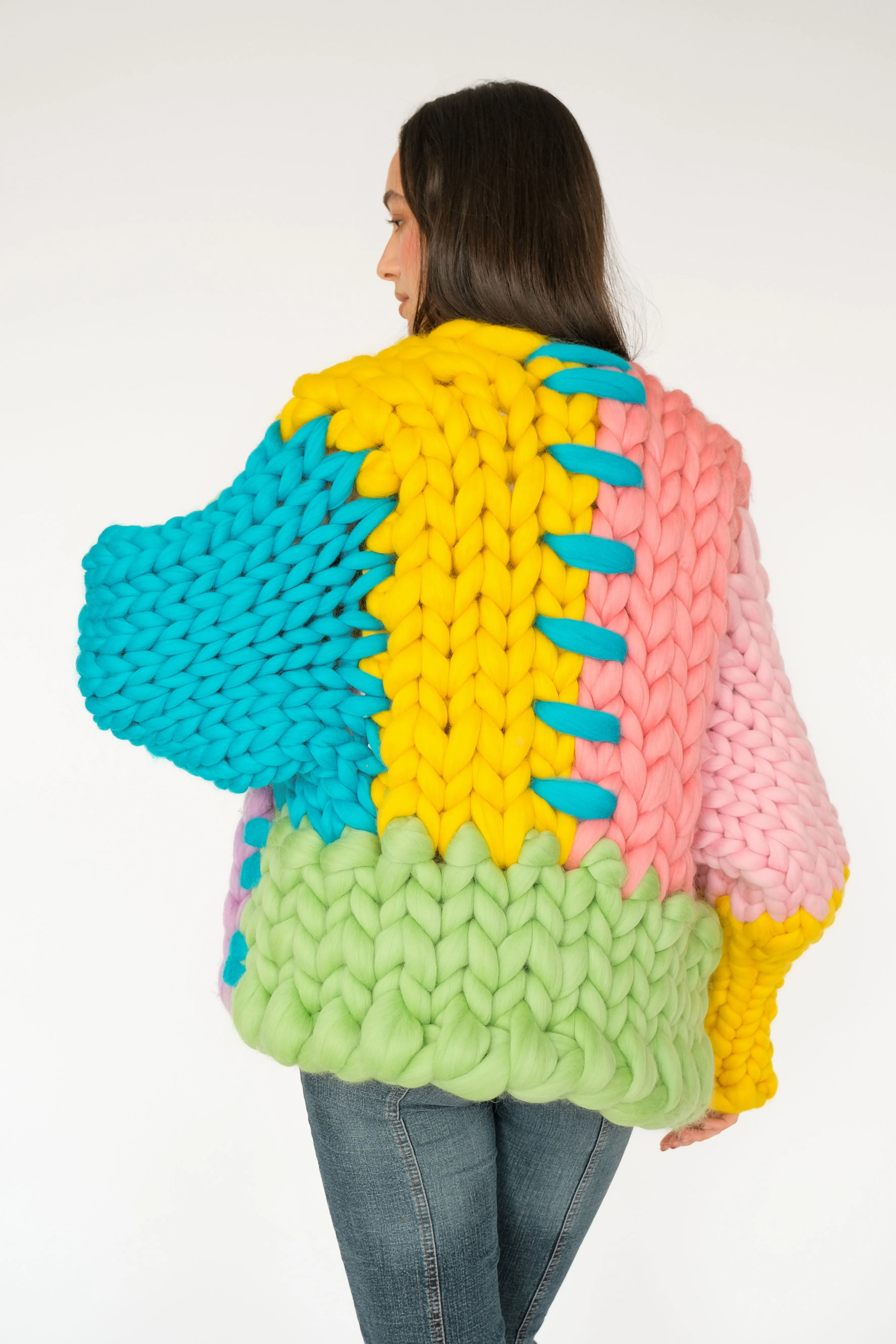 ジャケット・アウター HOPE MACAULAY Hope Macaulay The Colorful Colossal Knit Jacket in Multi