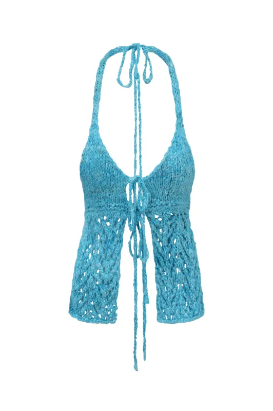 Turquoise Banana Knit Top sold by Hope Macaulay
