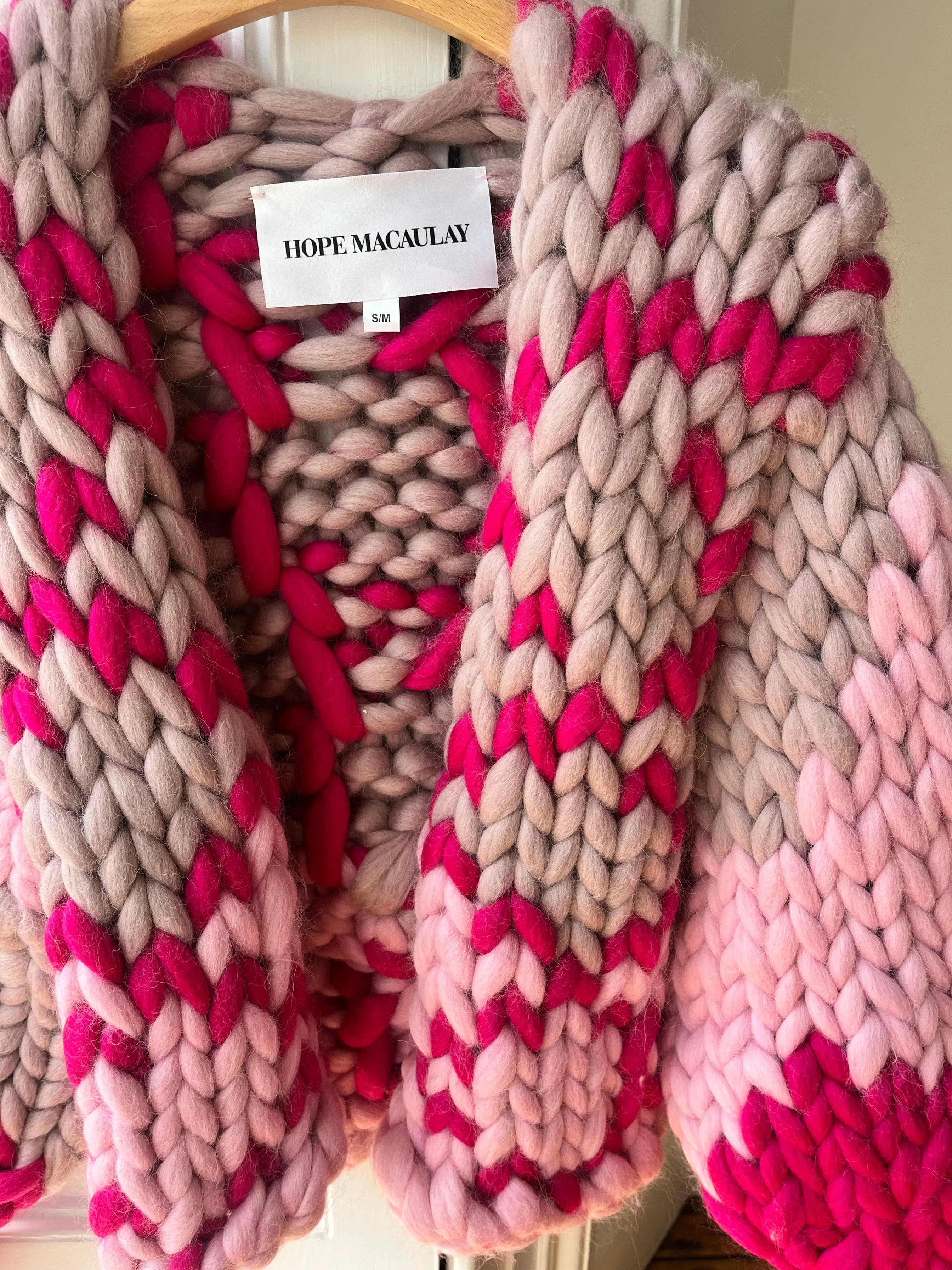 1of1 Pink Fairisle Colossal Knit Jacket S/M (Sample) sold by Hope Macaulay product image thumbnail 3
