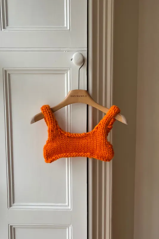 Orange Colossal Knit Bralette XS (Sample) sold by Hope Macaulay