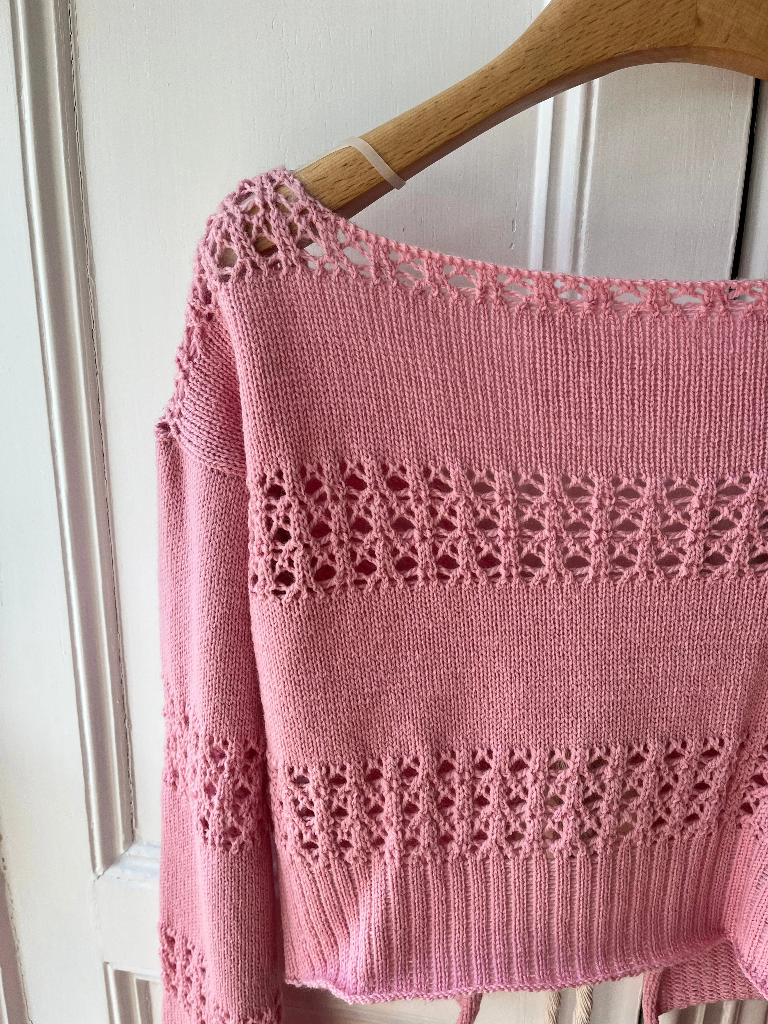 Baby Pink Oversized Fluffy Knit Cardigan (Sample) sold by Hope Macaulay product image thumbnail 4
