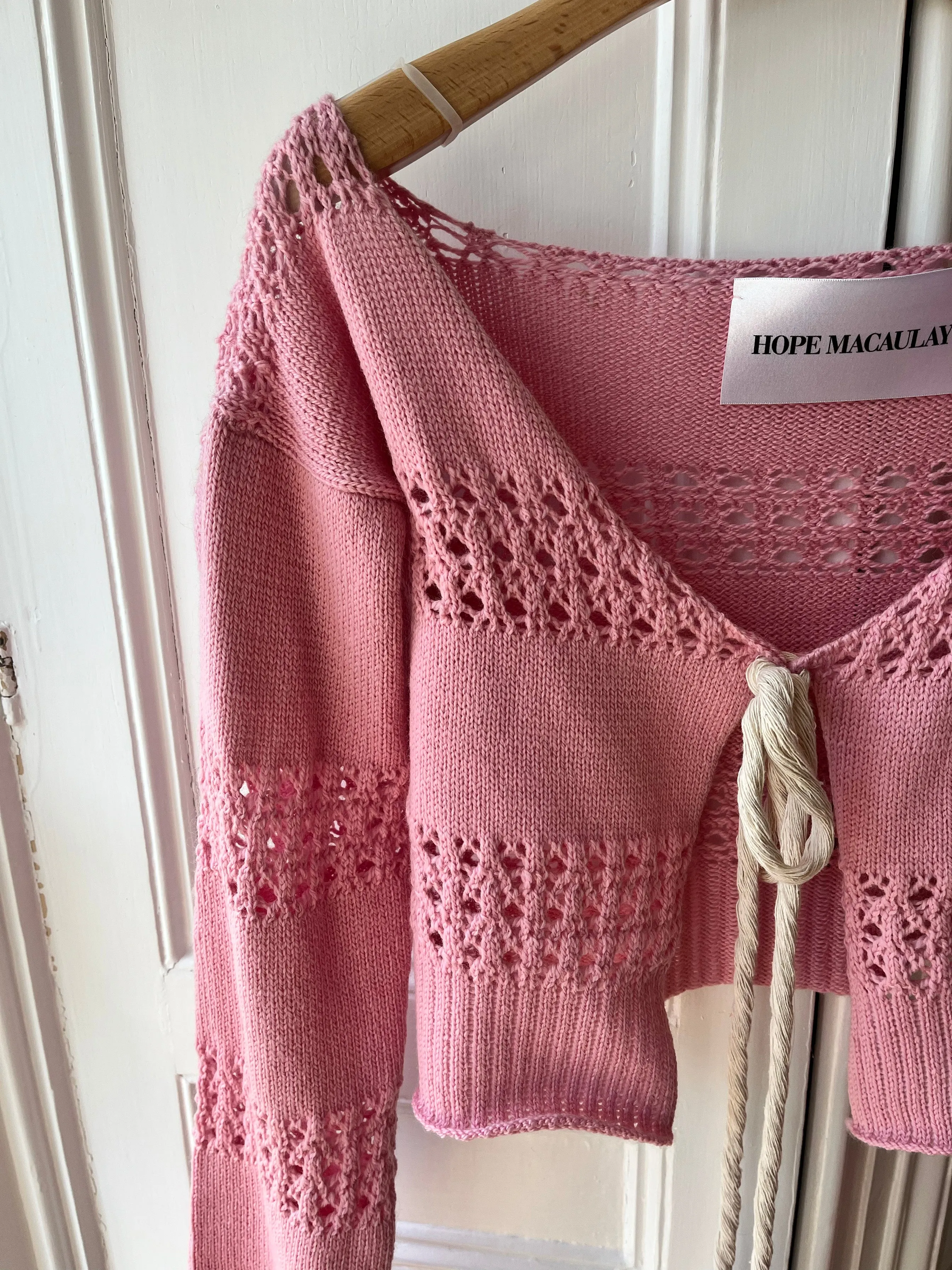 Baby Pink Oversized Fluffy Knit Cardigan (Sample) sold by Hope Macaulay product image thumbnail 2