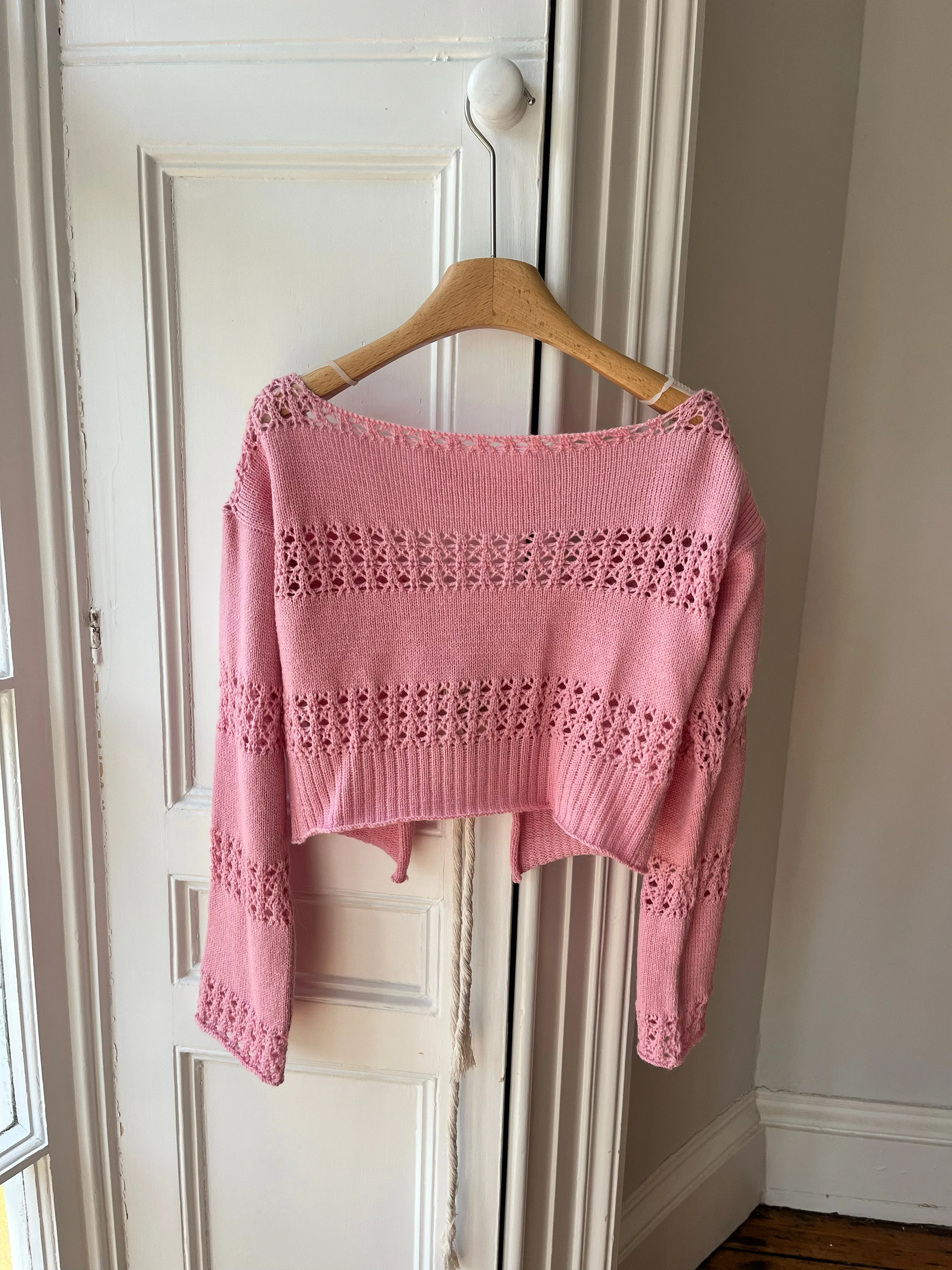Baby Pink Oversized Fluffy Knit Cardigan (Sample) sold by Hope Macaulay product image thumbnail 3