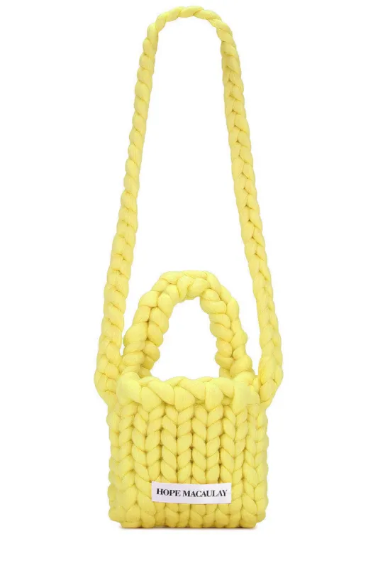 Yellow Colossal Knit Crossbody Bag sold by Hope Macaulay