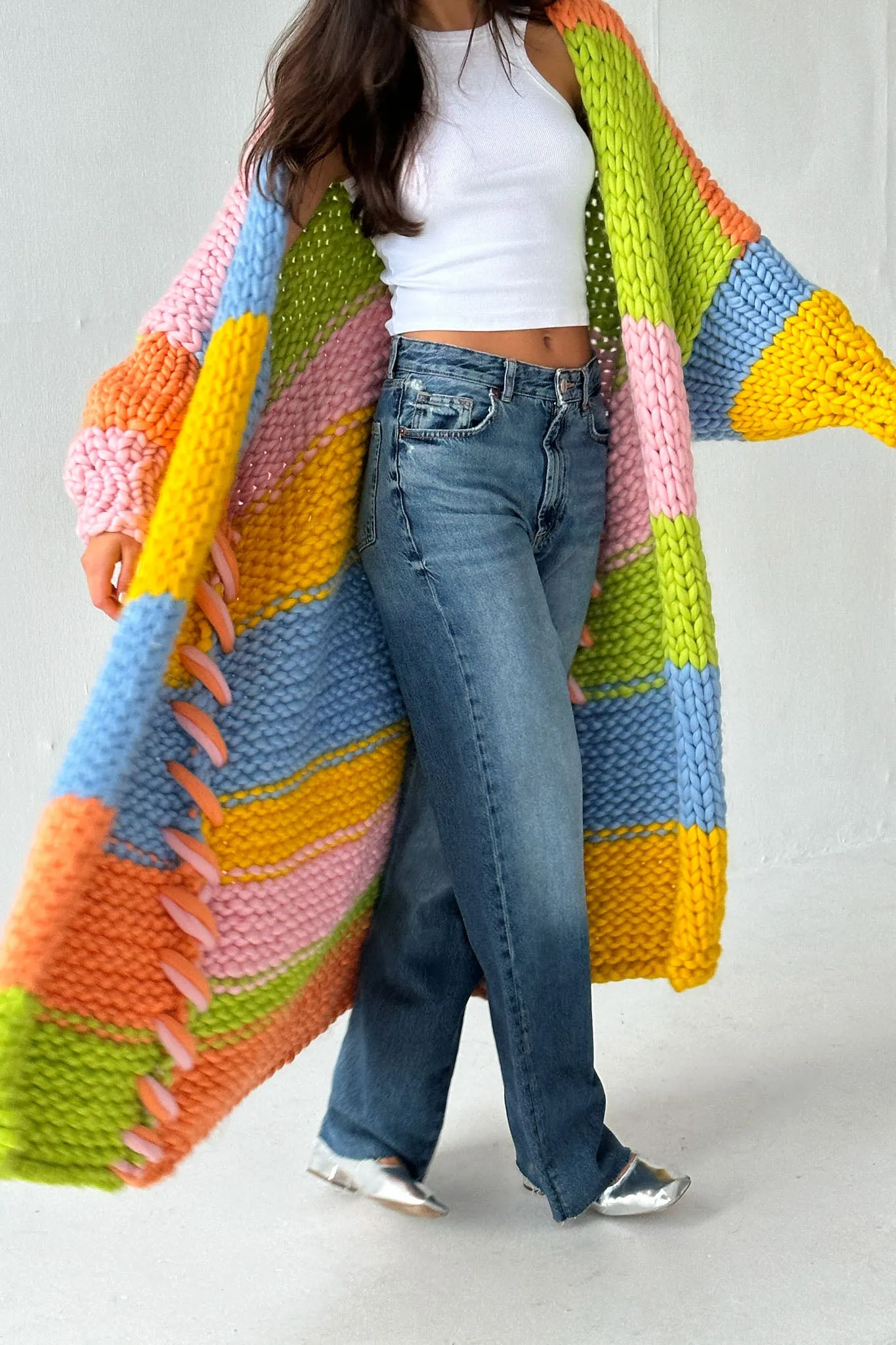 Groovy Chunky Knit Maxi Cardigan sold by Hope Macaulay product image thumbnail 2