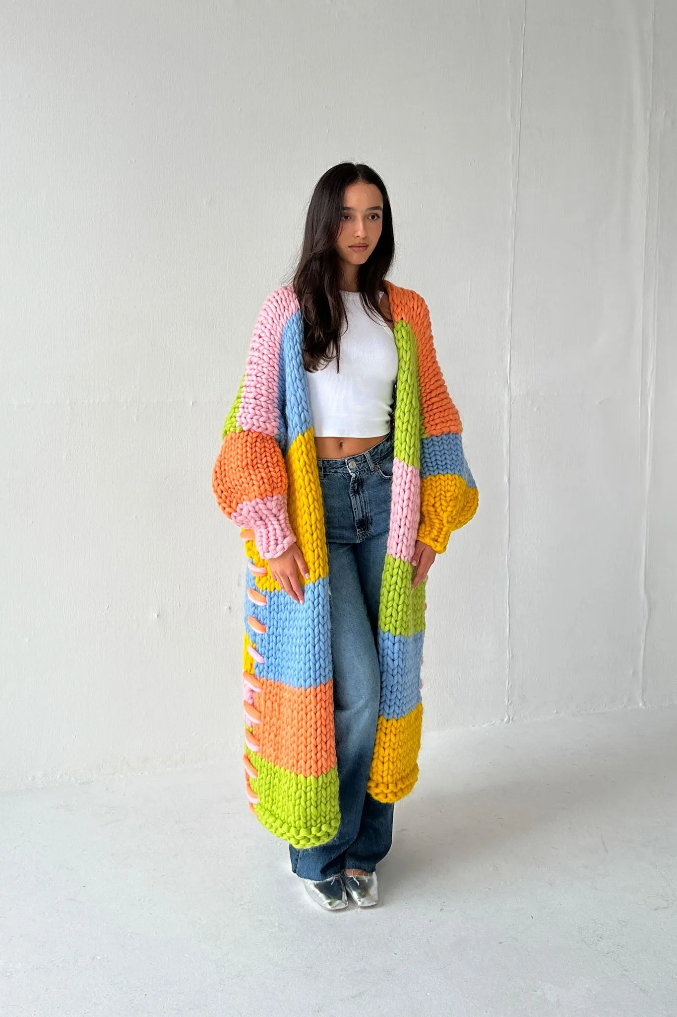 Groovy Chunky Knit Maxi Cardigan sold by Hope Macaulay product image thumbnail 4