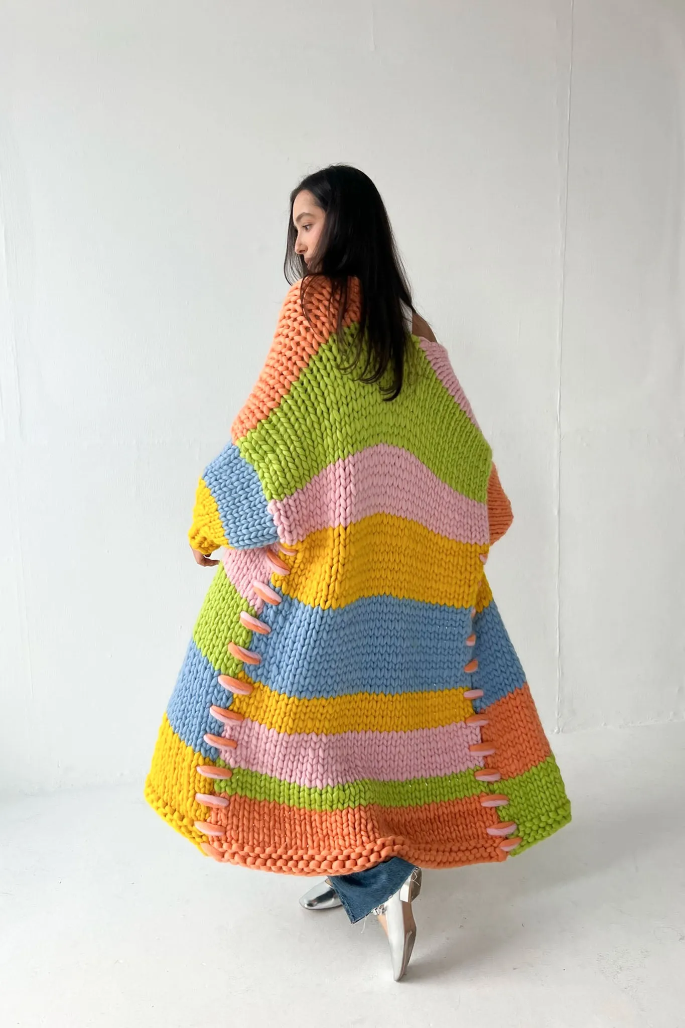 Groovy Chunky Knit Maxi Cardigan sold by Hope Macaulay product image thumbnail 3