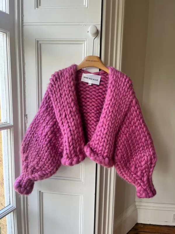 Magenta Colossal Knit Cardigan S/M (Sample) sold by Hope Macaulay