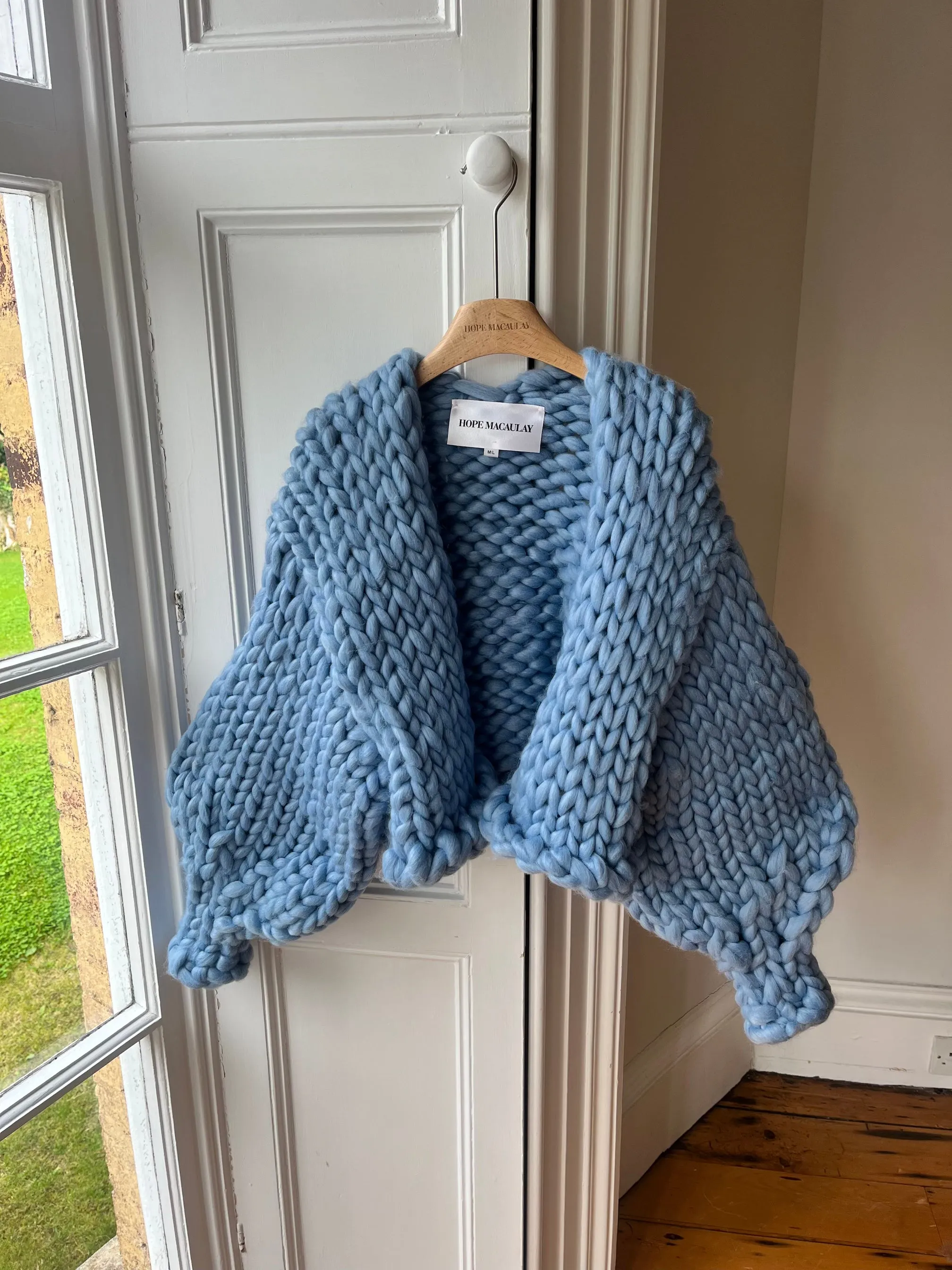 Blue Colossal Knit Cardigan (Sample) sold by Hope Macaulay