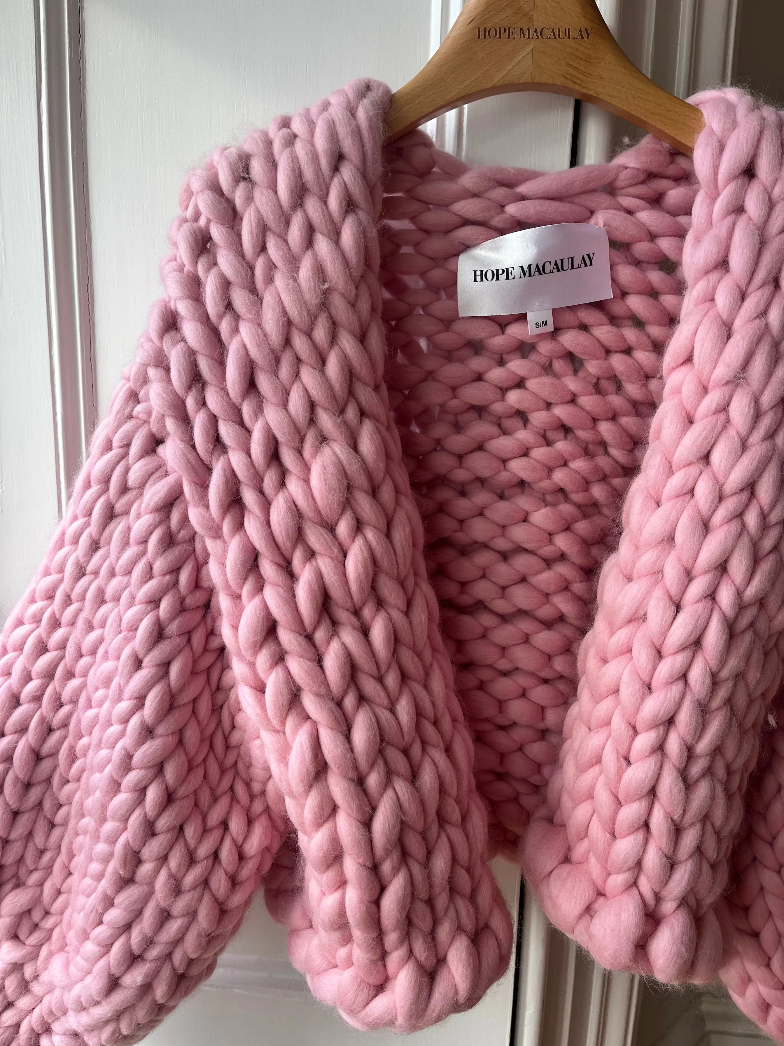 Pink Colossal Knit Cardigan S/M (Merino Version Sample) sold by Hope Macaulay product image thumbnail 2