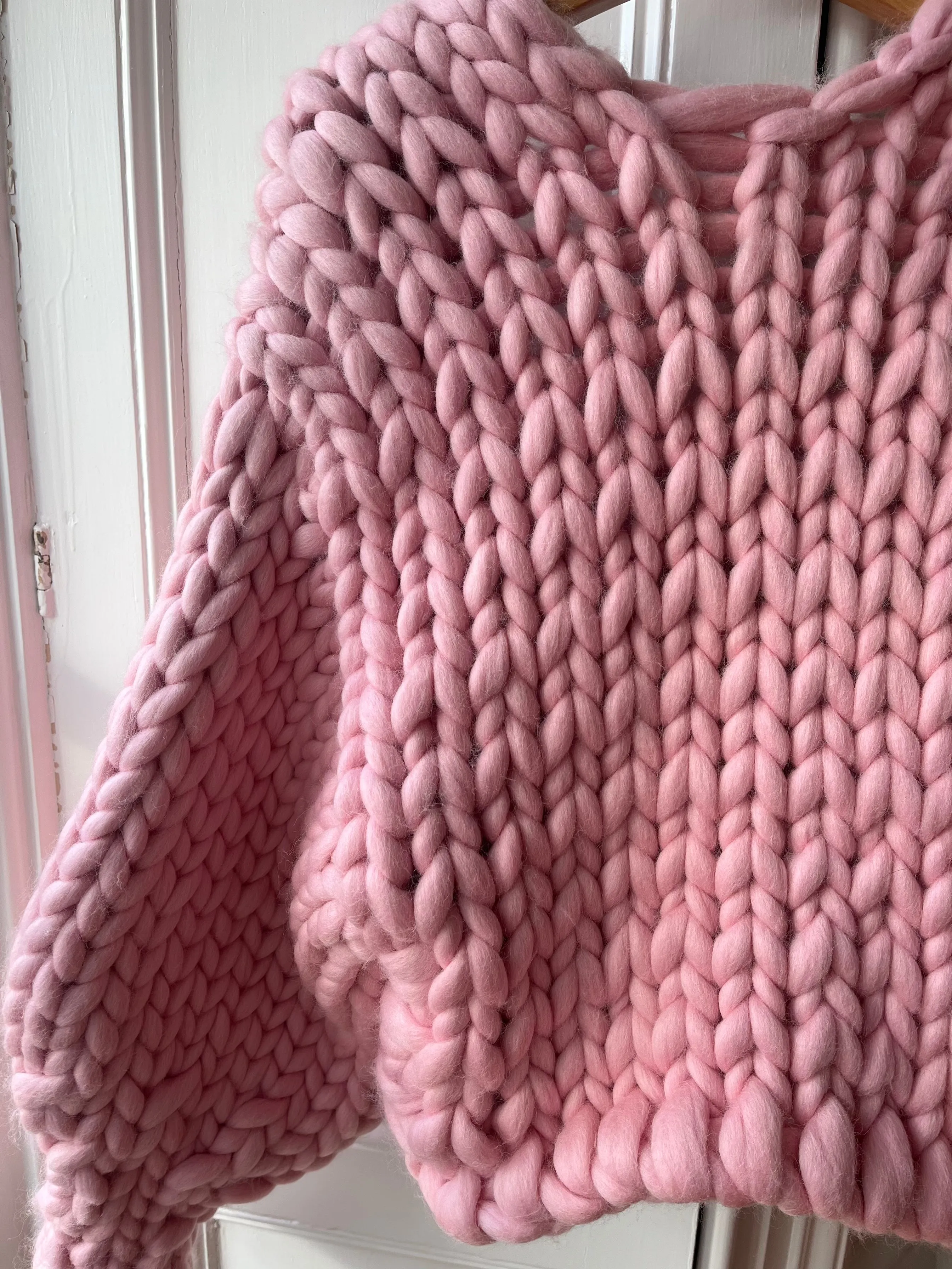 Pink Colossal Knit Cardigan S/M (Merino Version Sample) sold by Hope Macaulay product image thumbnail 4