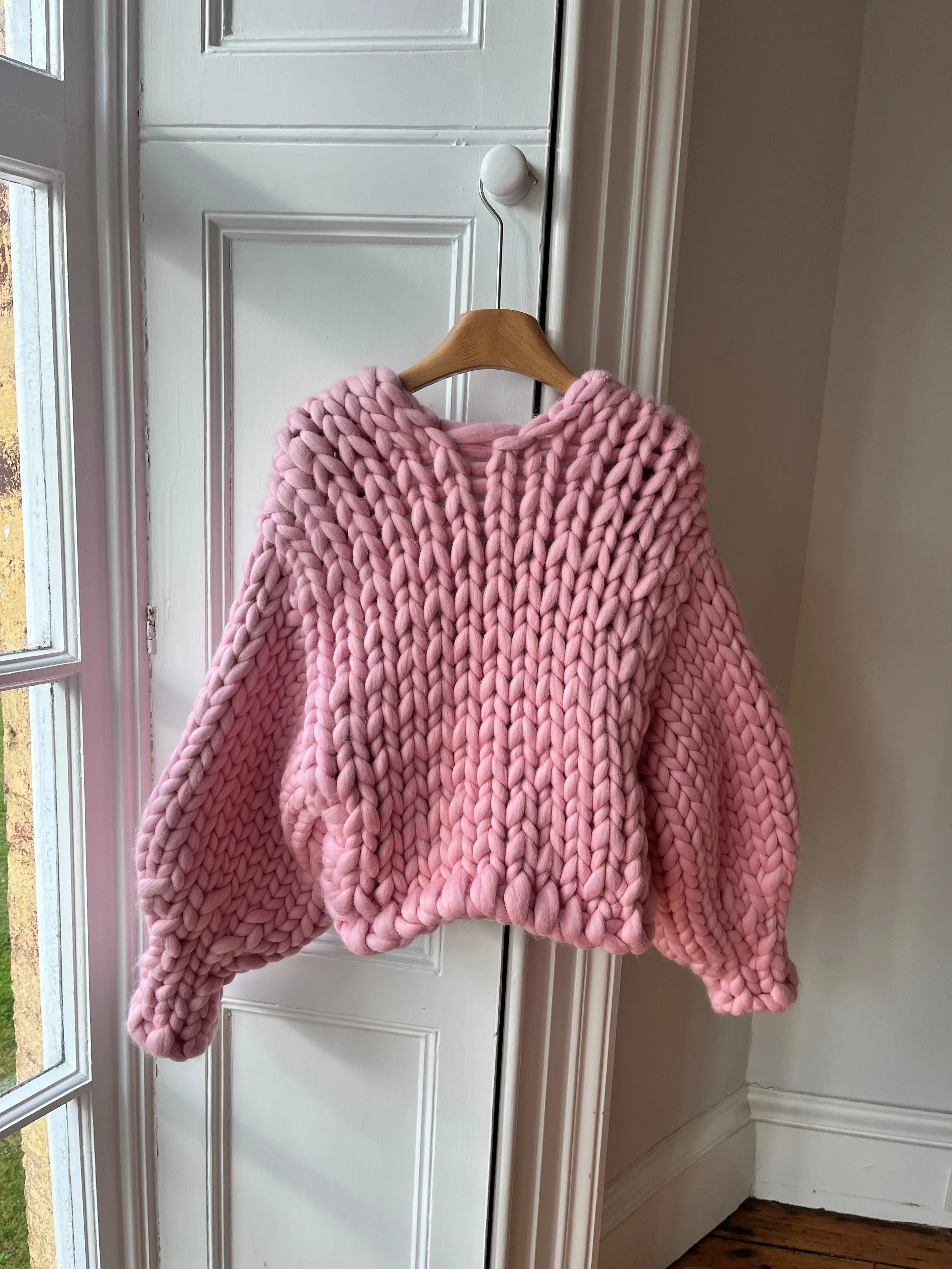 Pink Colossal Knit Cardigan S/M (Merino Version Sample) sold by Hope Macaulay product image thumbnail 3