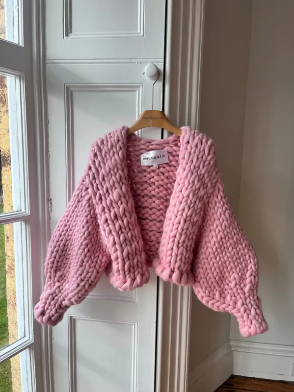 Pink Colossal Knit Cardigan S/M (Merino Version Sample) sold by Hope Macaulay